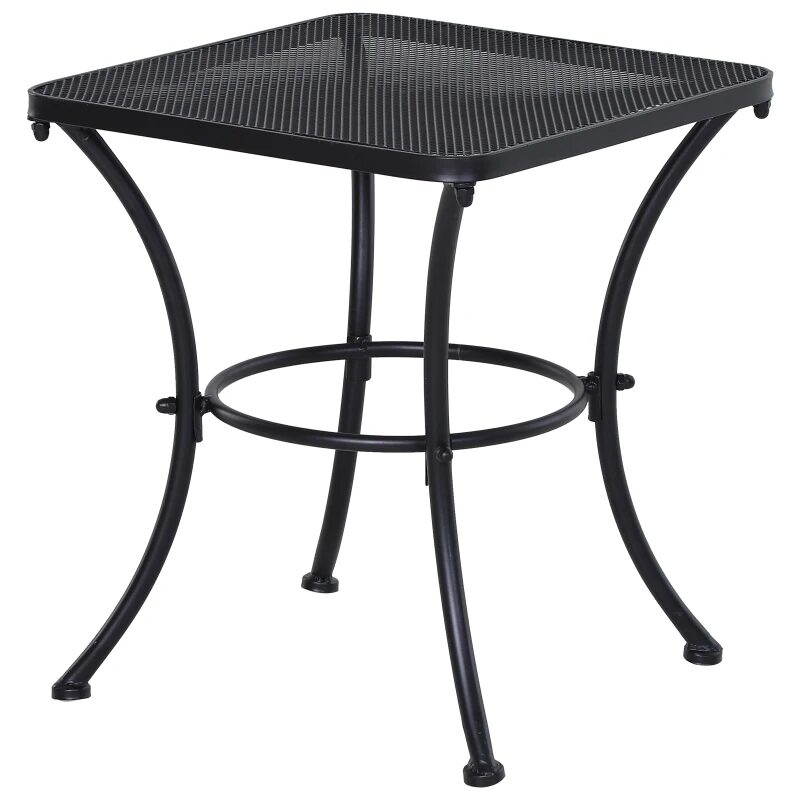 balcon pentru exterior, patrata, metalica, negru, 45x45x50 cm