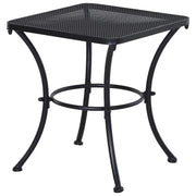 Masa gradina/terasa/balcon pentru exterior, patrata, metalica, negru, 45x45x50 cm