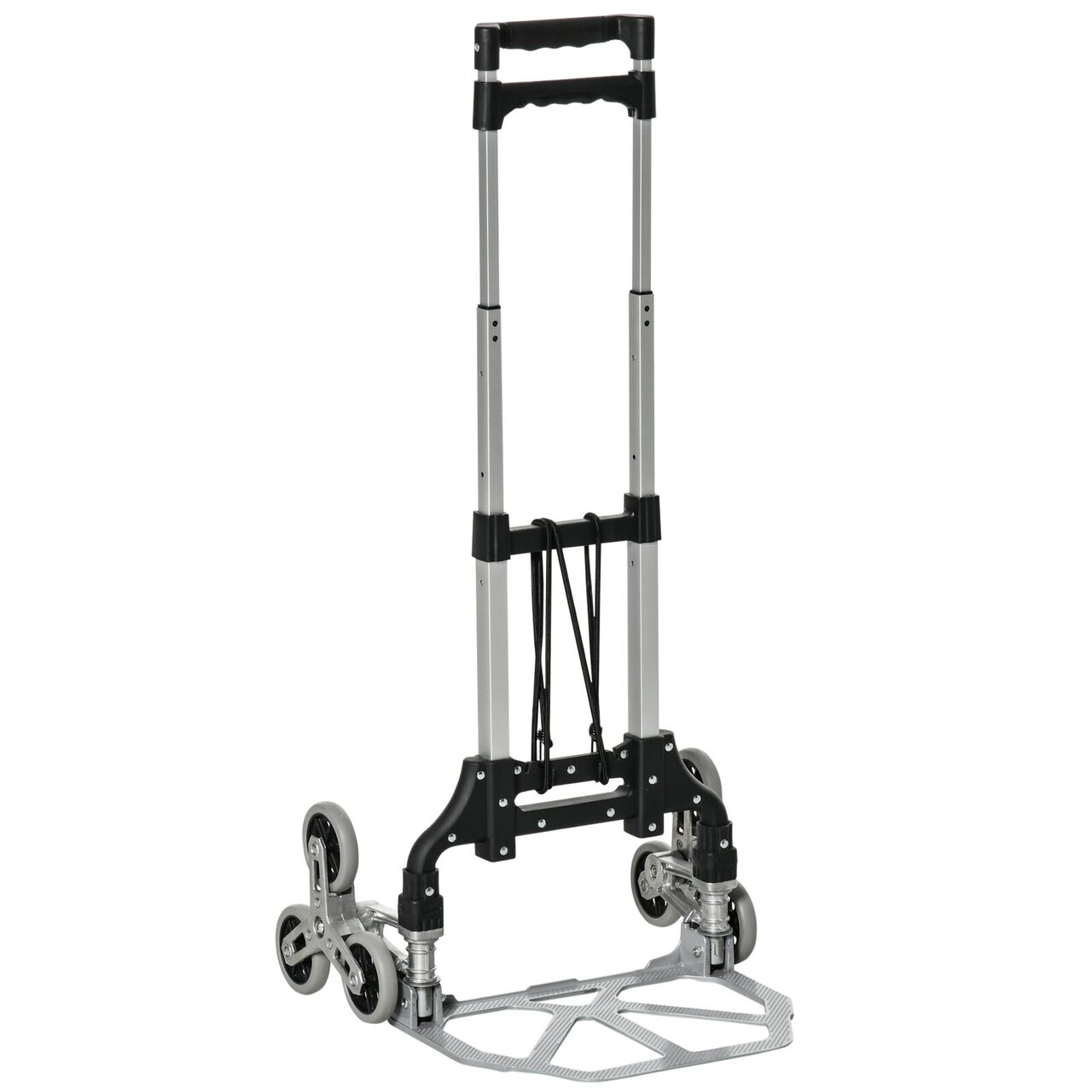 Carucior transport marfa pentru scari, trepte, 6 roti, max 70 kg, 47x47x100 cm