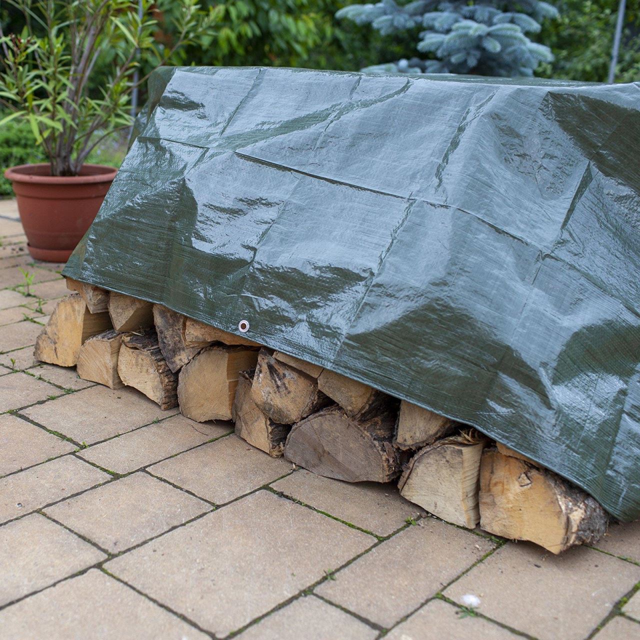 Prelata impermeabila cu inele, 2.9x3.9 m, PE, 65 g/mp, 12 mp