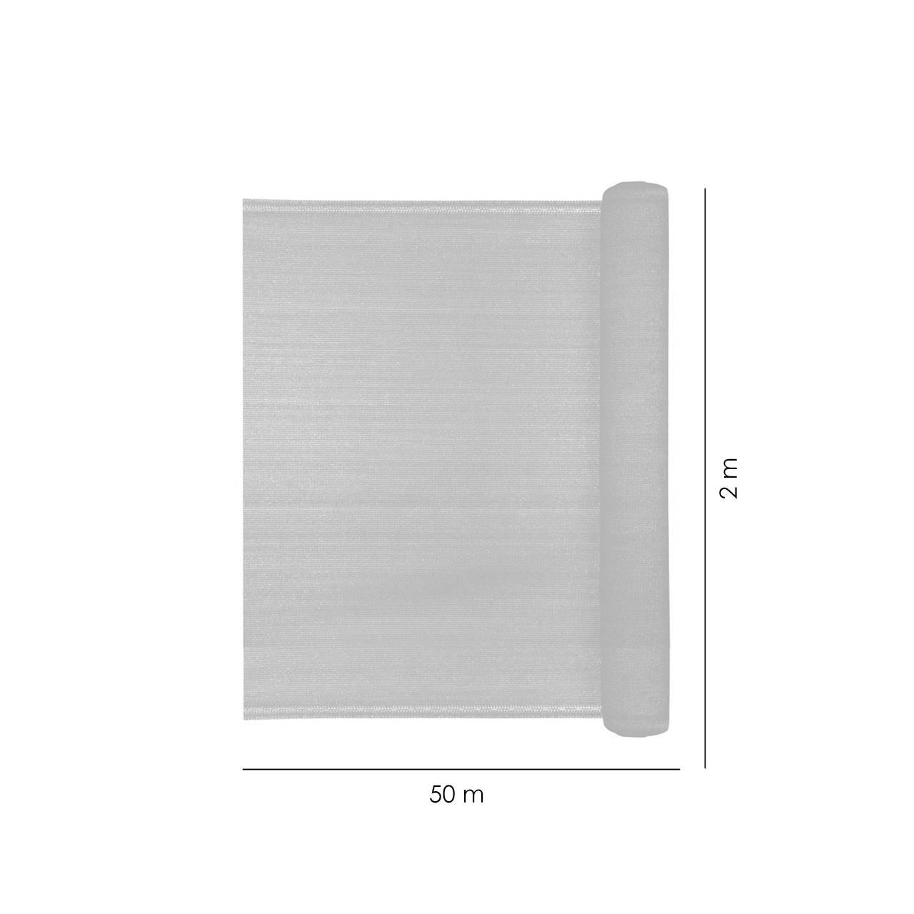 Plasa de umbrire, HDPE, 80 g/mp, grad de umbrire 80%, verde, 50x2 m