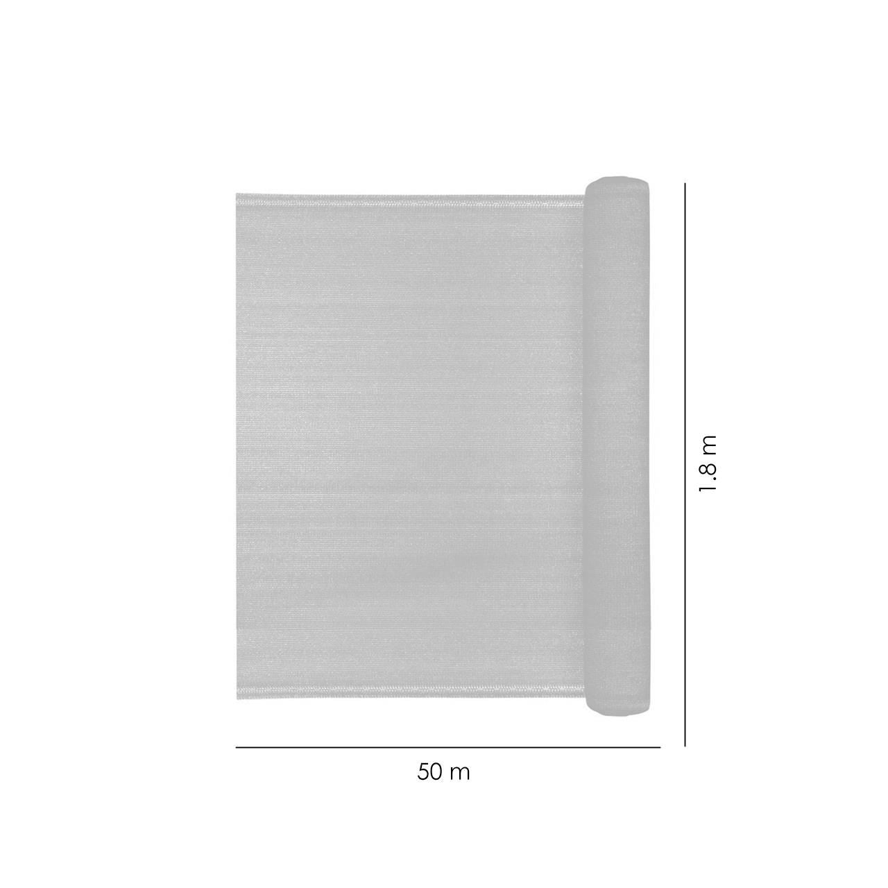 Árnyékolóháló, HDPE, 140 g/m2, árnyékolási fok 85%, zöld, 50x1,8 m