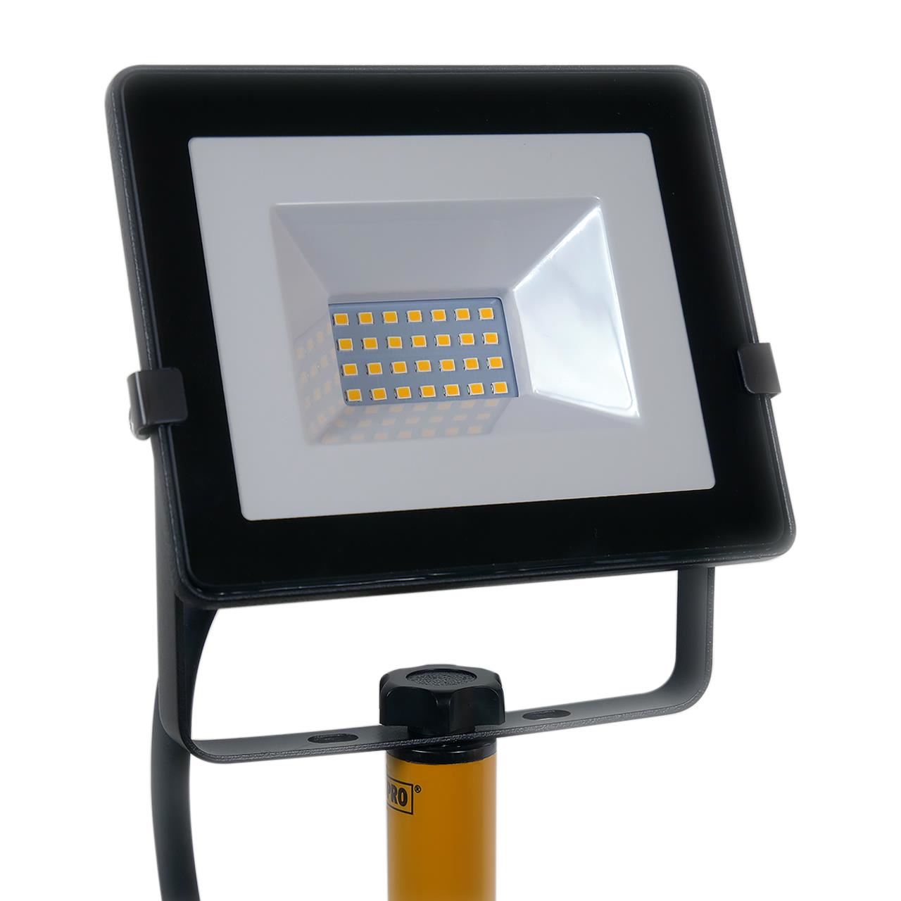 Munkalámpa, SMD LED, háromlábú állvánnyal, 20 W, 1600 lm, IP65, Strend Pro