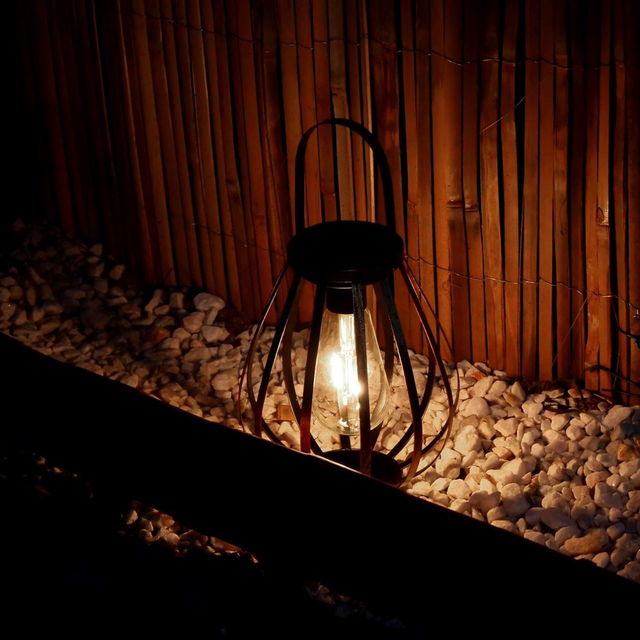 Lampa solara pentru gradina, tip felinar, LED, 18x21 cm, Hadar