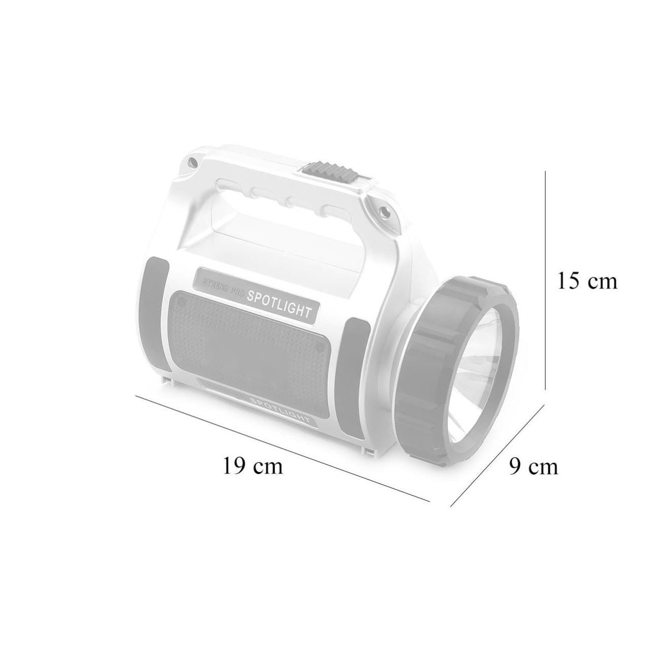 Szuperfényes zseblámpa, 6 db kalap LED, 3 db D, Strend Pro