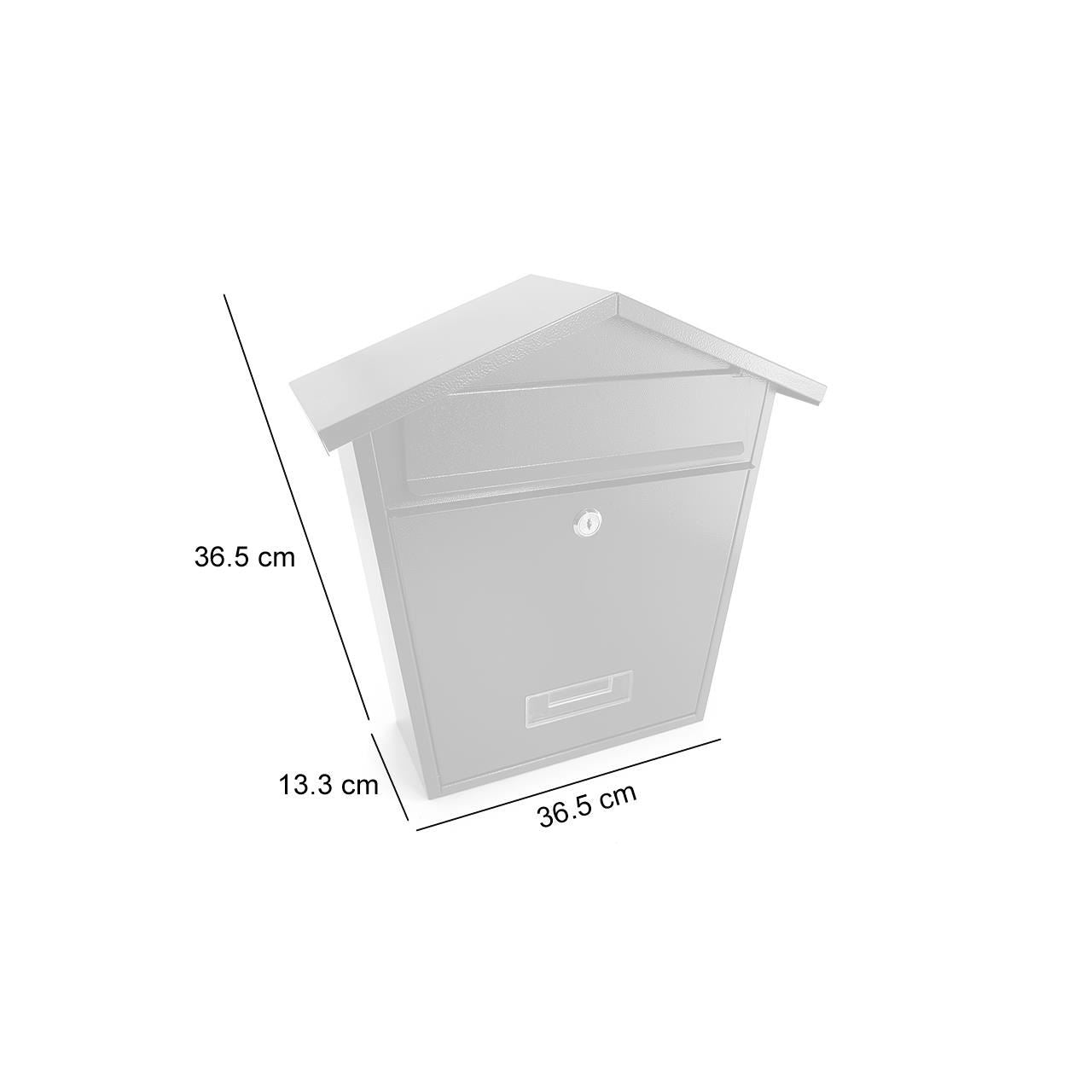 Postaláda, barna, 36,5x13,3x36,5 cm, Modern