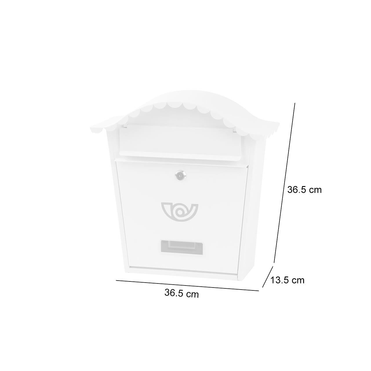 Postaláda, fehér, 36,5x13,5x36,5 cm, Napóleon B