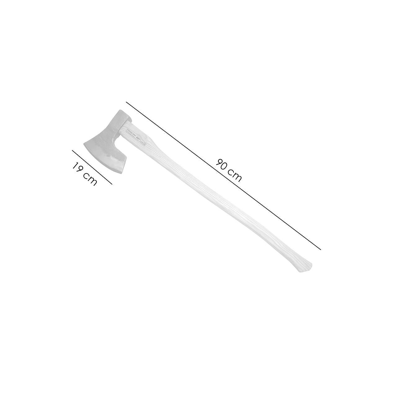Fejsze, fa nyél, kovácsolt penge, 1,8 kg, 19x90 cm, homokfúvó, Strend Pro