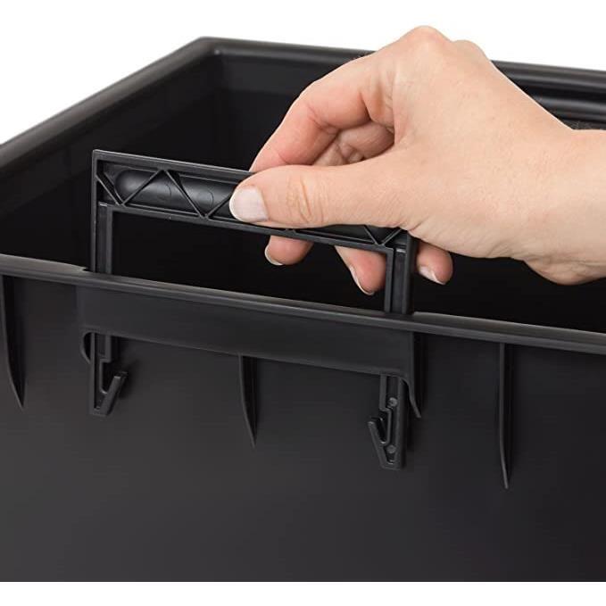 Ghiveci decorativ de flori, Prosperplast, Rato, imitatie ratan, patrat, maro, 40x40x40.8 cm