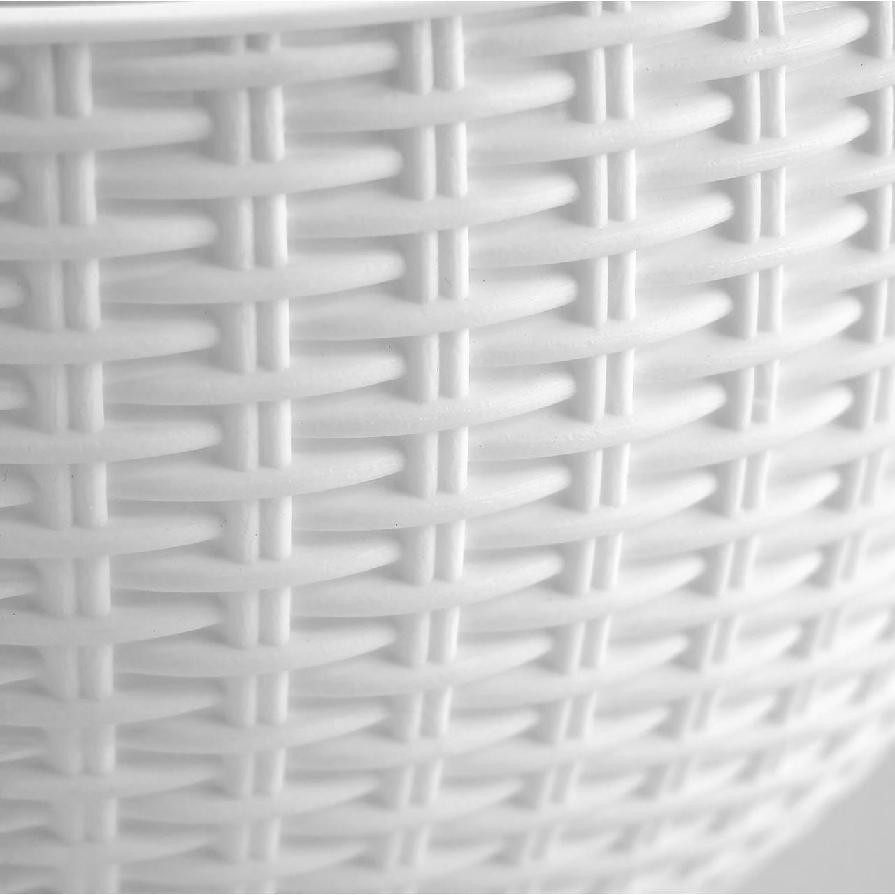 Ghiveci de flori suspendat, alb, 26x16 cm