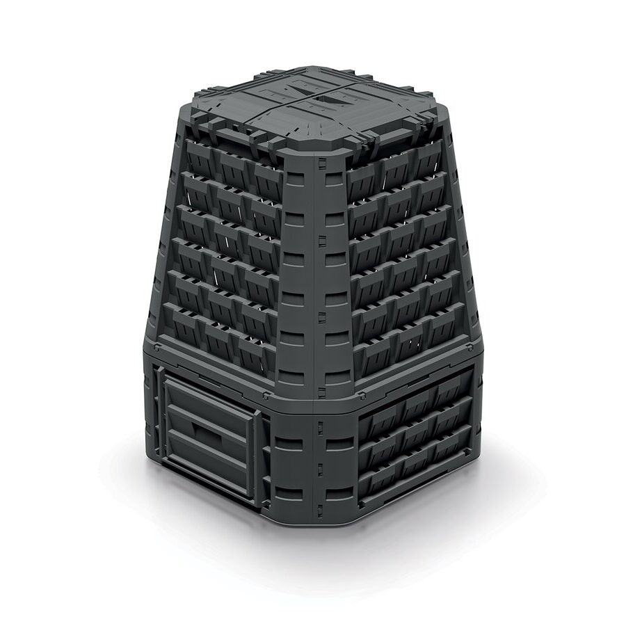 Compostor de gradina, 750 L, negru, Evogreen, Vario