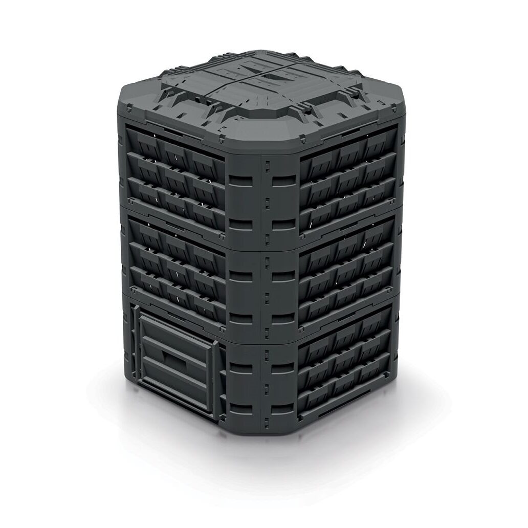 Compostor de gradina, 950 L, negru, Compogreen, Vario