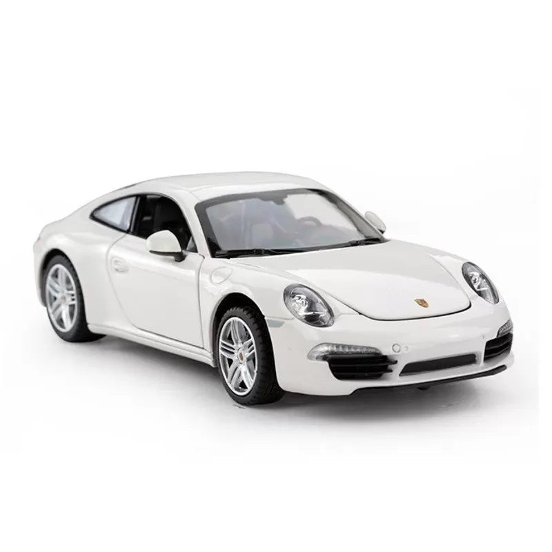 Porsche 911 fehér fém autó, 1-24 méretarány