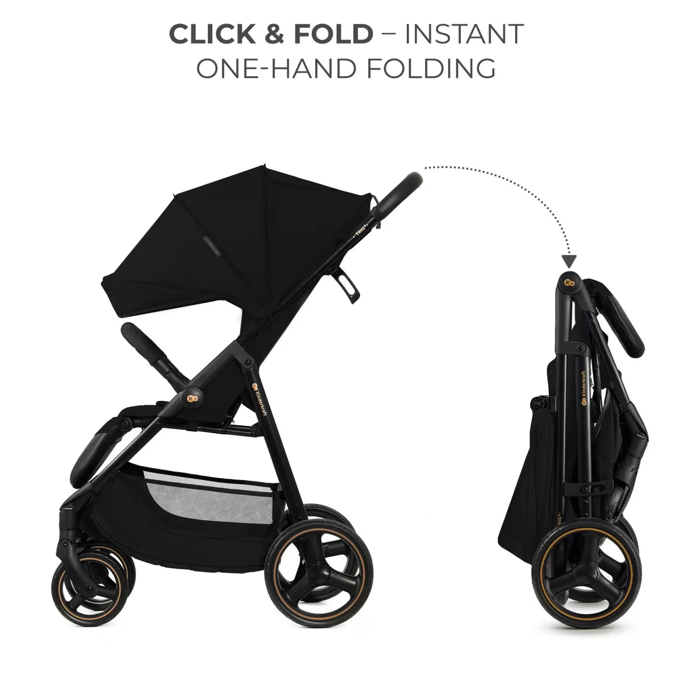 Carucior sport kinderkraft trig3 onyx black