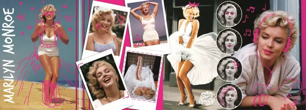 Puzzle trefl panorama 500 kollázs Marilyn Monroe