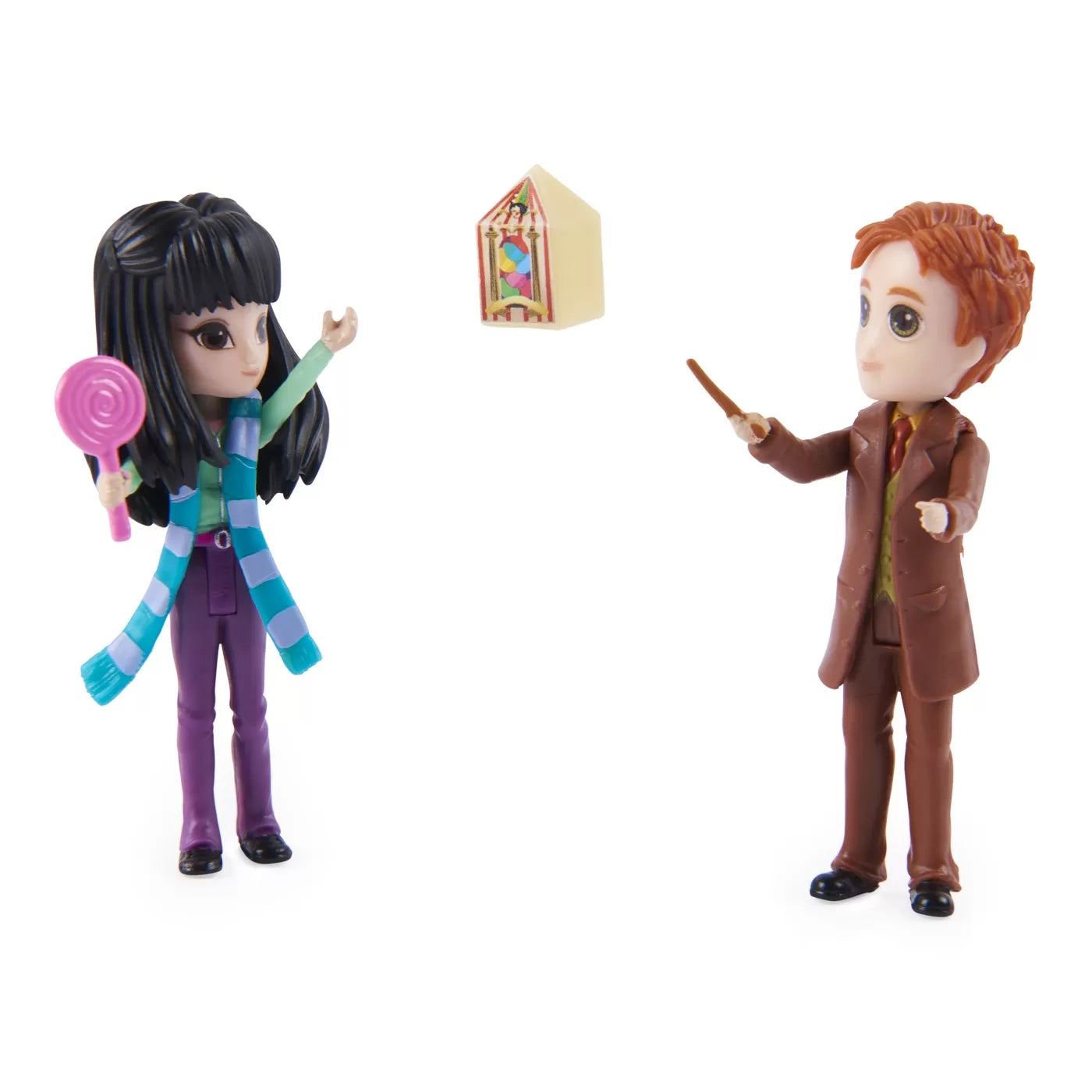 Harry Potter varázslóvilág varázslatos minifigura szett 2 db Cho és George figurával
