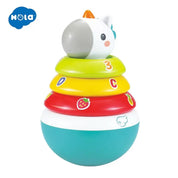 Hopa mitica roly poly unicorn cu inele pentru stivuit