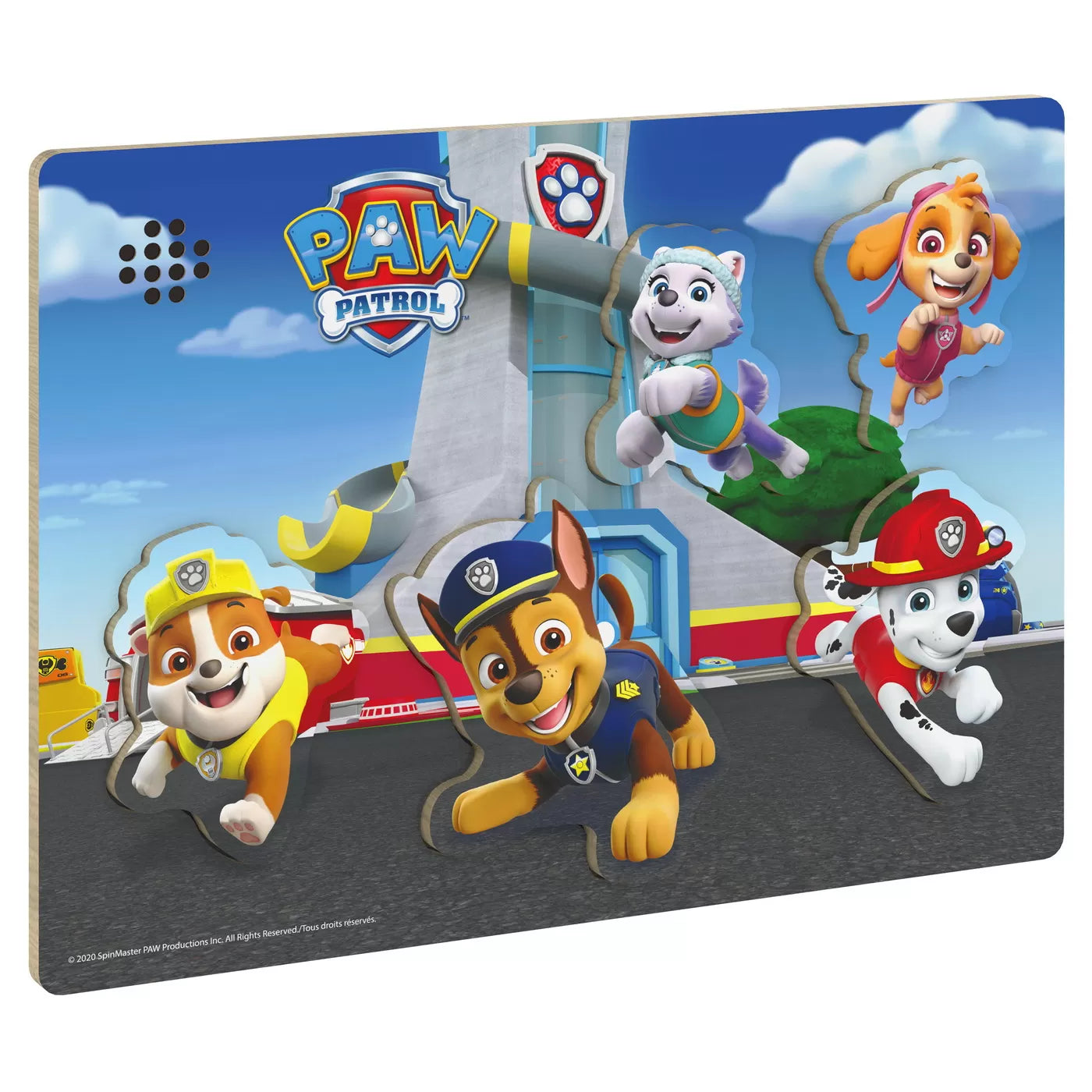 Patrula catelusilor puzzle din lemn cu sunete si forme