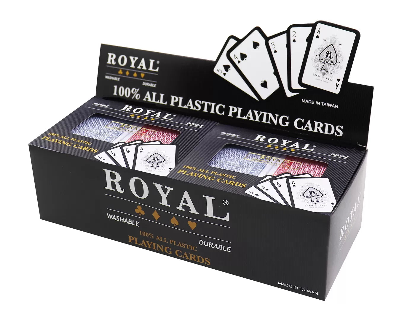 2 darabos műanyag Royal Canasta pókerkártya-csomag készlet