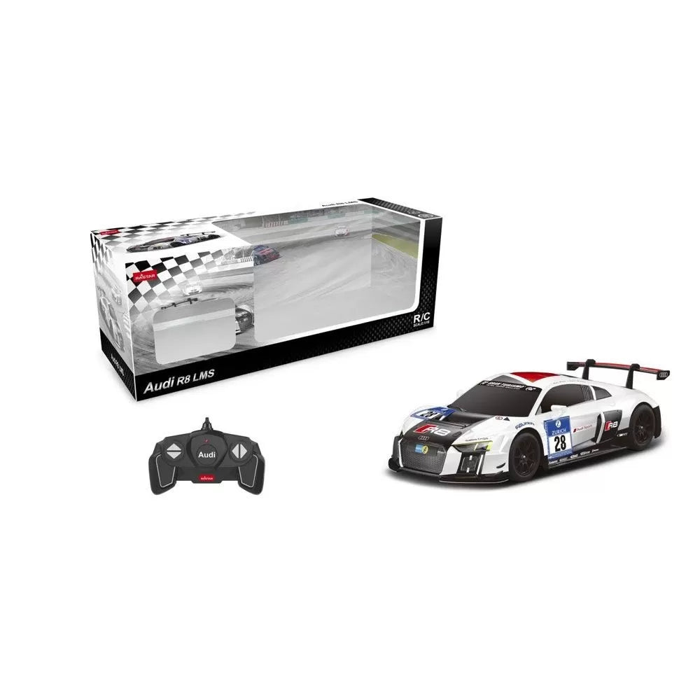 Masina cu telecomanda audi r8 lms performance alb scara 1 la 18
