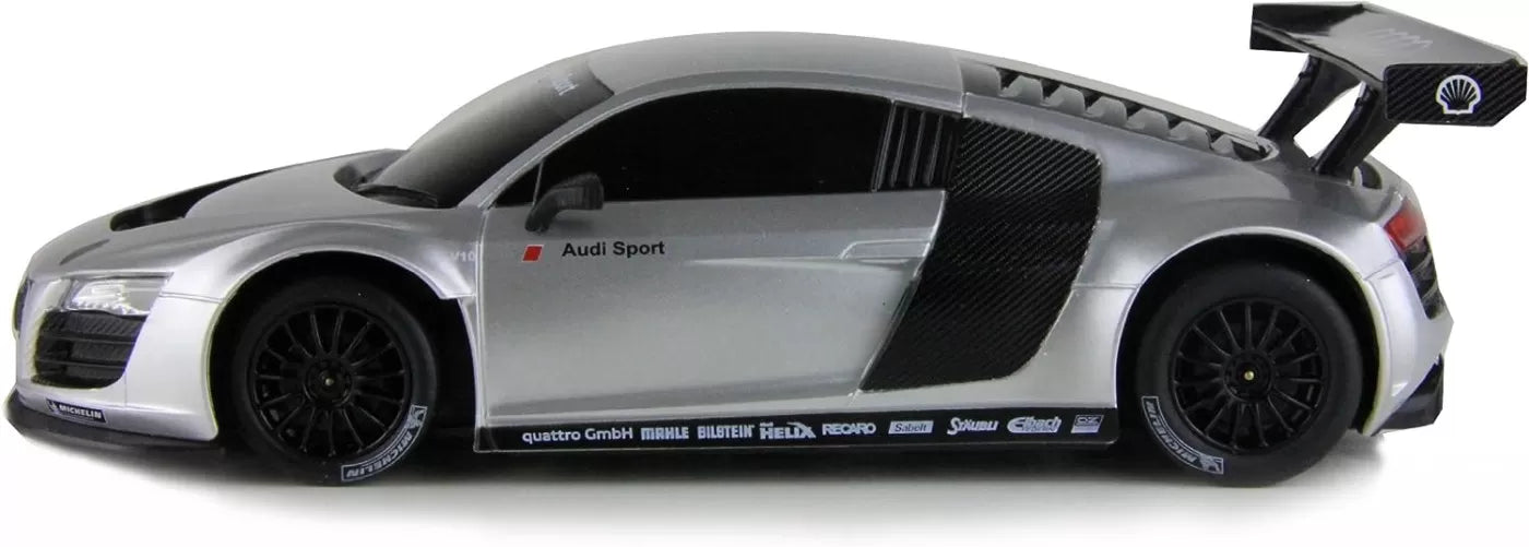 Masina cu telecomanda audi r8 argintiu cu scara 1 la 24