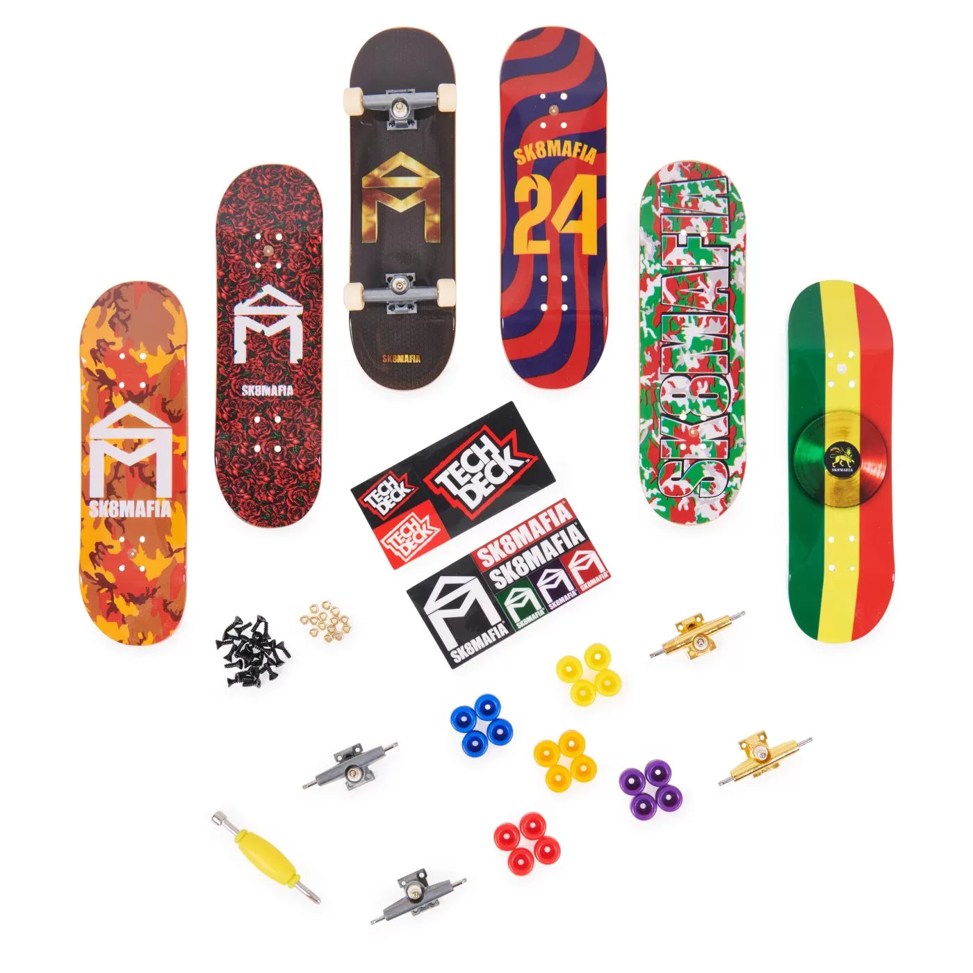 Tech deck 6 darabos szett fogólap kiegészítőkkel sk8mafia