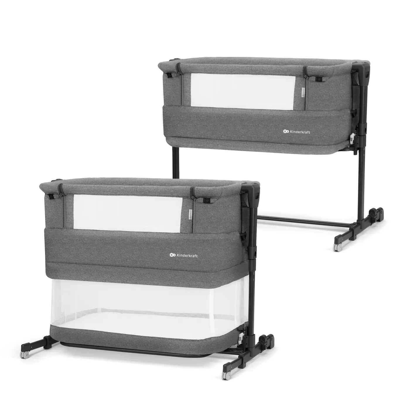 Patut co-sleeper kinderkraft neste grow, gri inchis