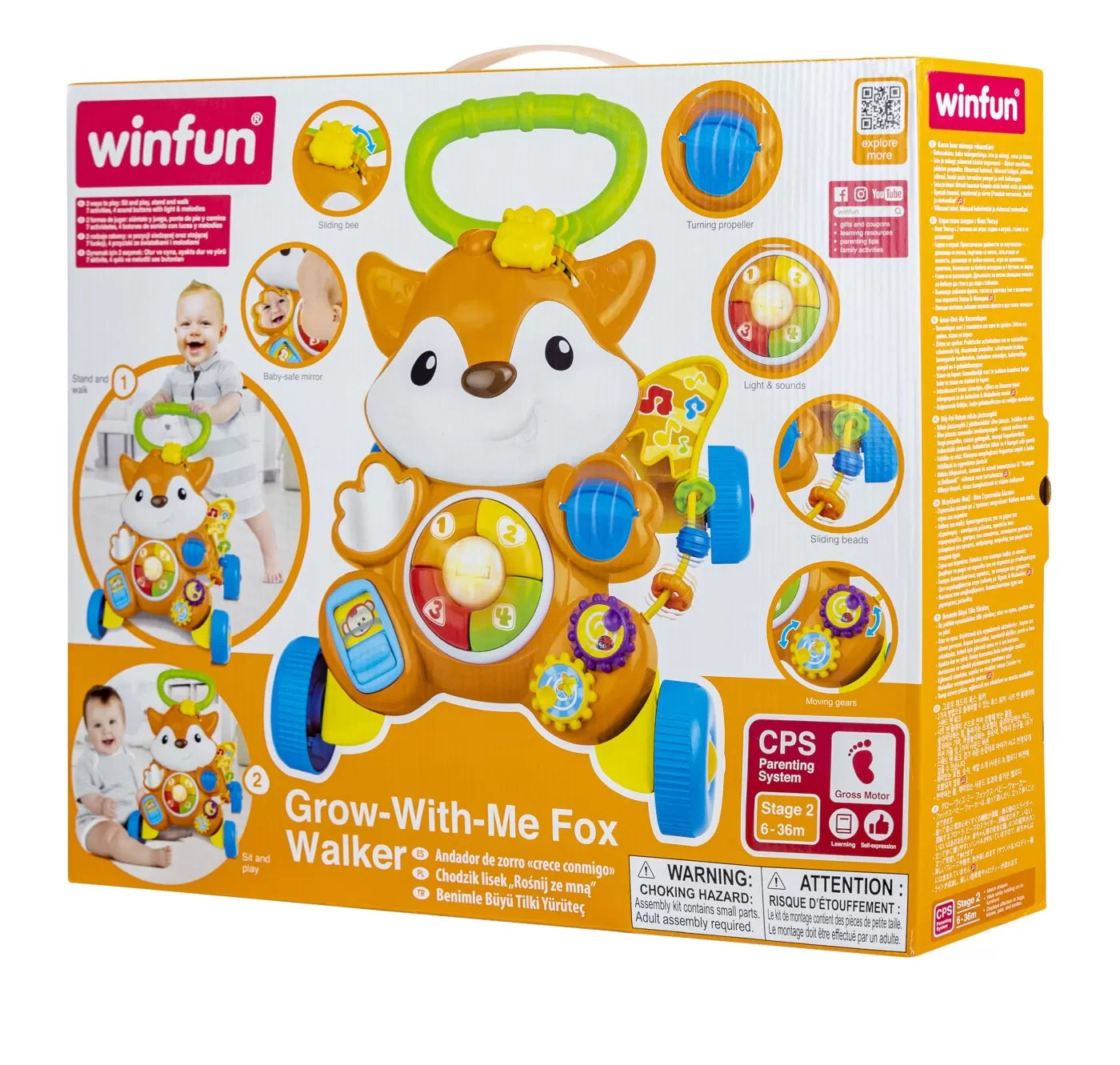 Winfun antemergator vulpe cu lumini si sunete