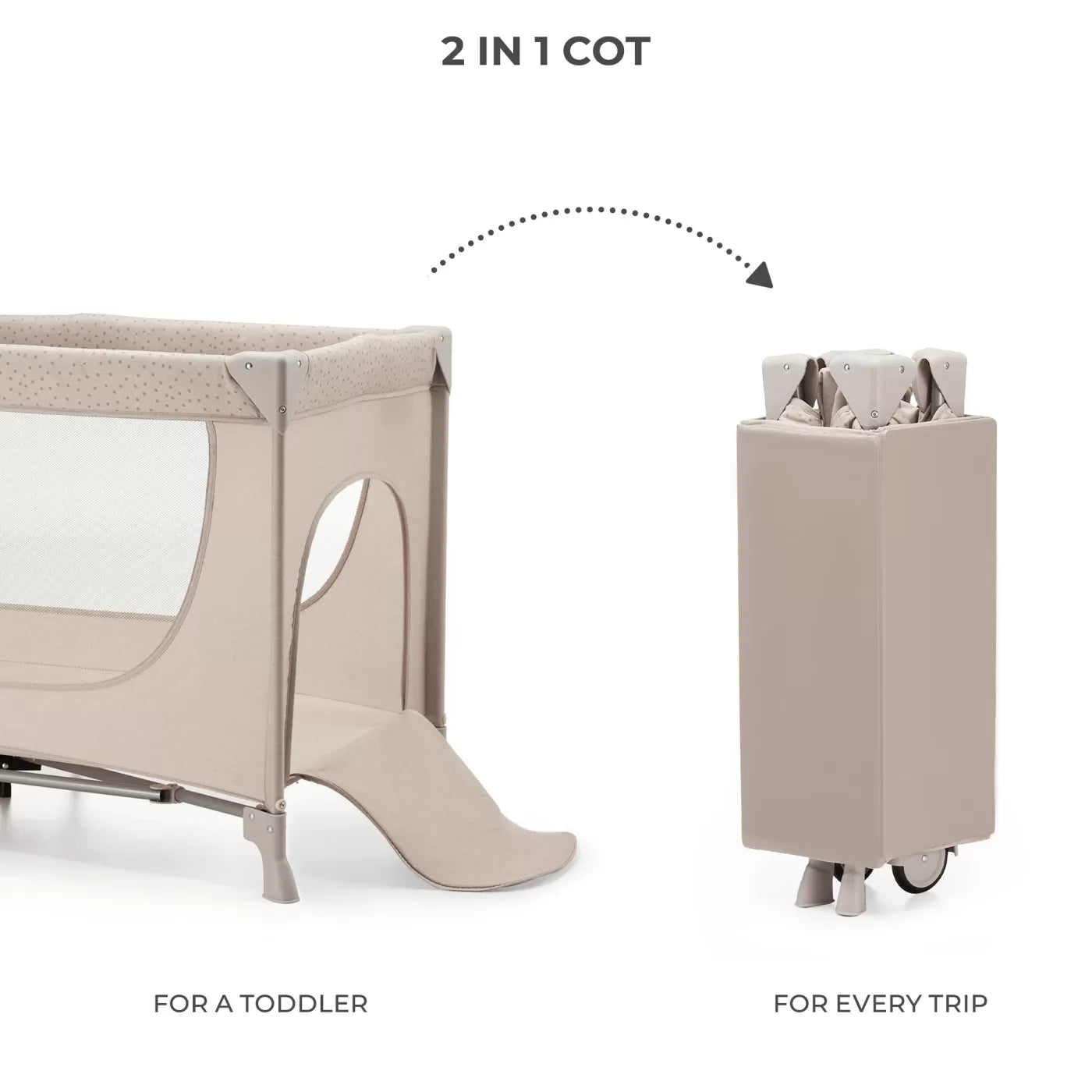 Patut travel kinderkraft joy2, fara accesorii, beige