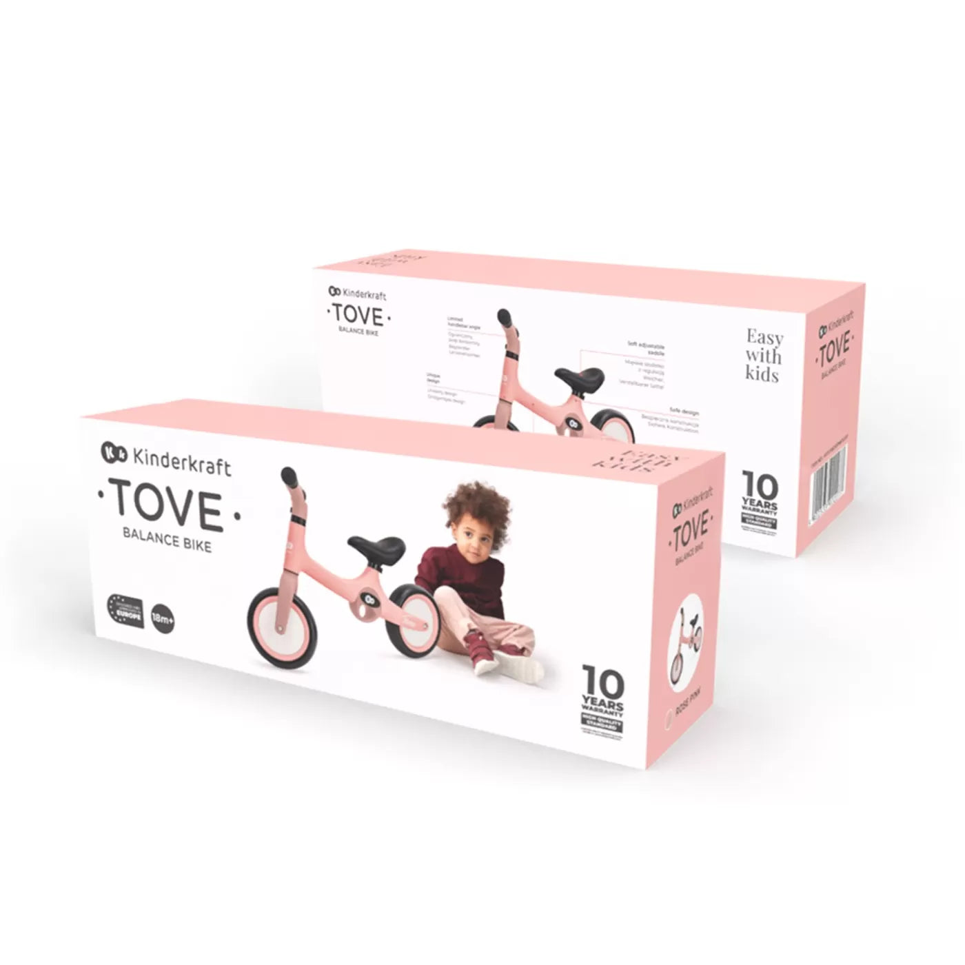Bicicleta fara pedale kinderkraft tove, roz