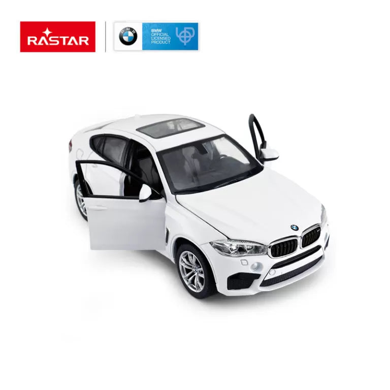 BMW X6M fehér fém autó 1:24 méretarány