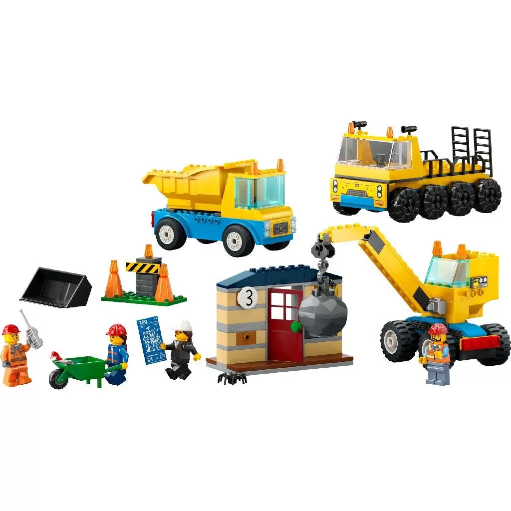 LEGO City építőipari teherautók és bontódaru 60391