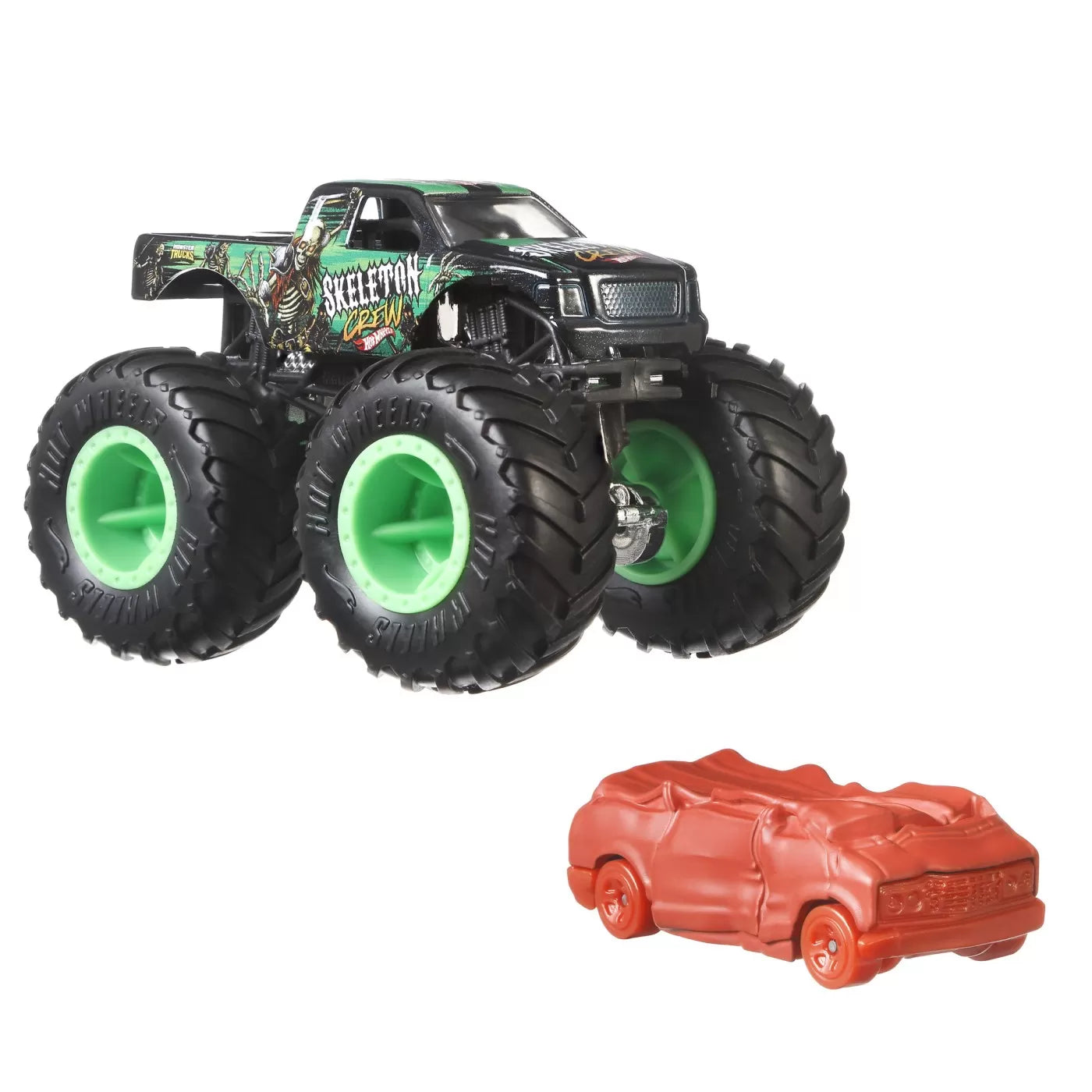 Hot Wheels szörnyeteg teherautó és csontváz legénység fém autó