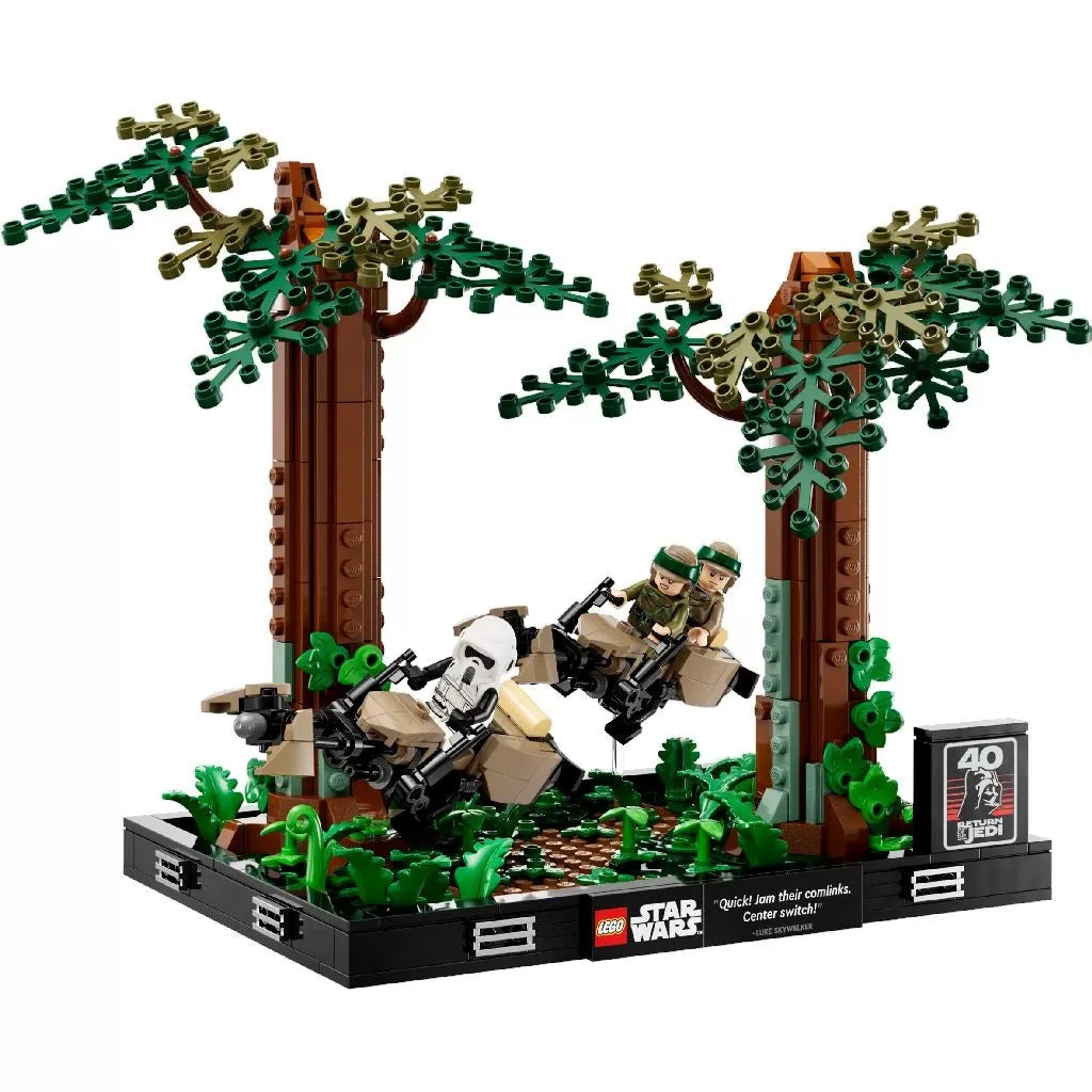 Lego star wars diorama de urmarire cu speederul pe endor 75353