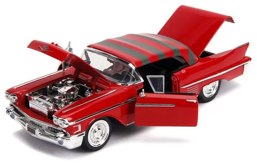Freddy Krueger 1958 Cadillac Model 62 fém modellautó 1-24 méretarányú