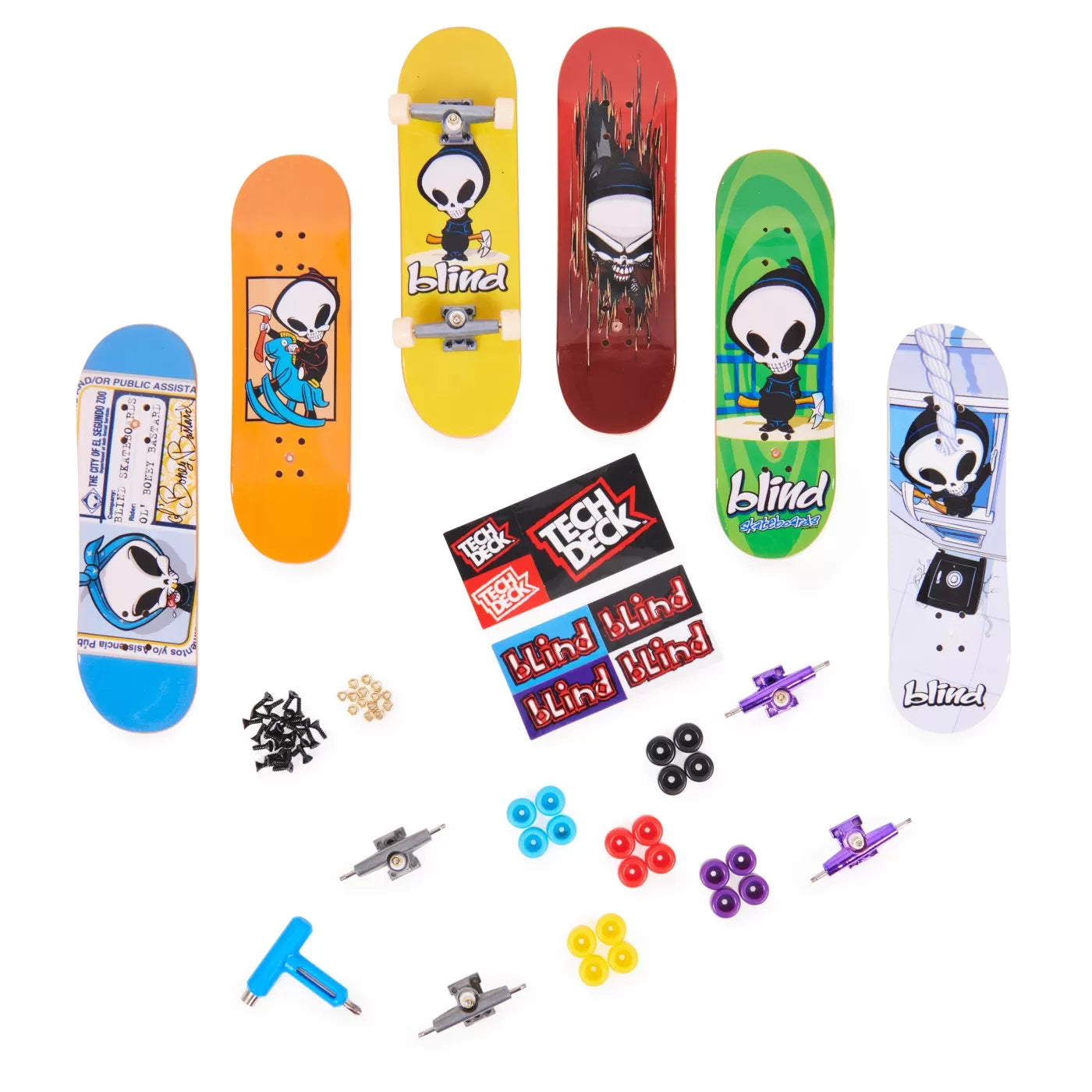 6 darabos Tech deck szett fogólap vak kiegészítőkkel