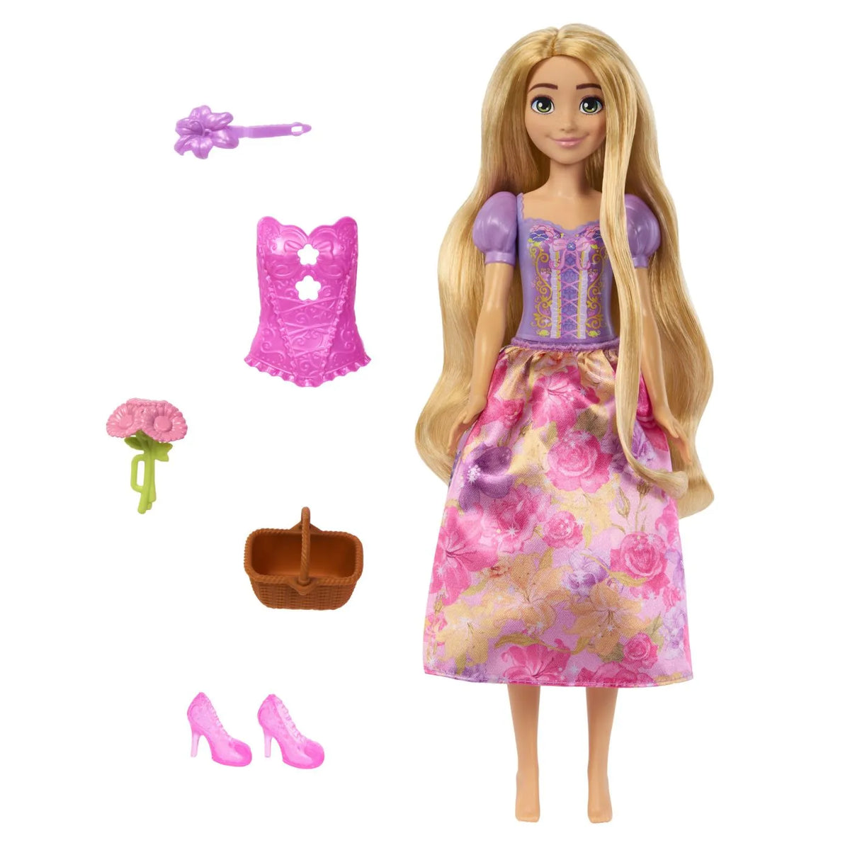 Disney princess spin and reveal papusa rapunzel