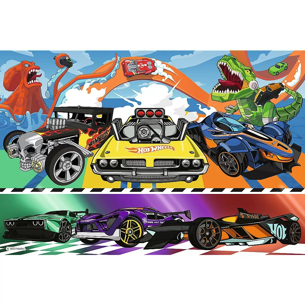 Puzzle trefl 100 hot wheels masinile de curse