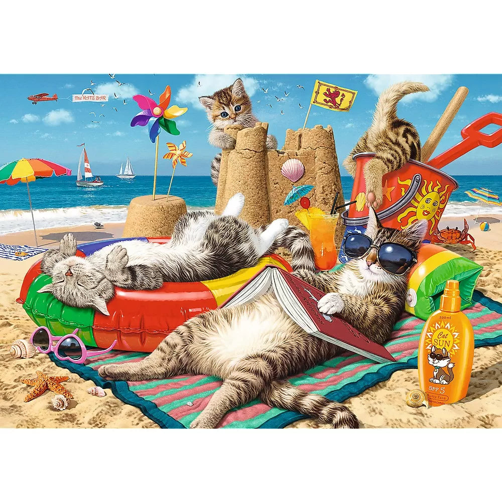 Puzzle trefl 1000 forme ascunse felinele dragute