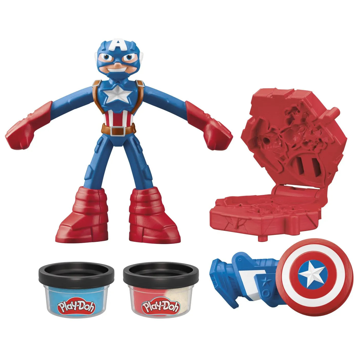 Play-Doh Marvel flexibilis figura kiegészítőkkel Amerika Kapitány 10cm