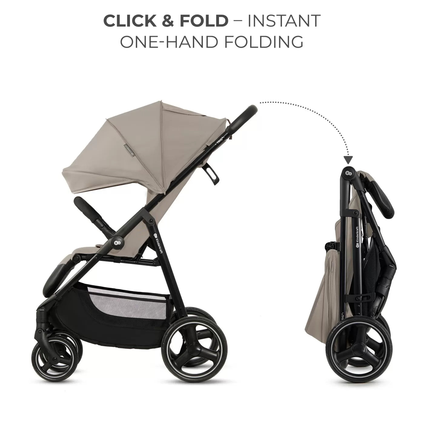 Carucior sport kinderkraft trig3 stone beige