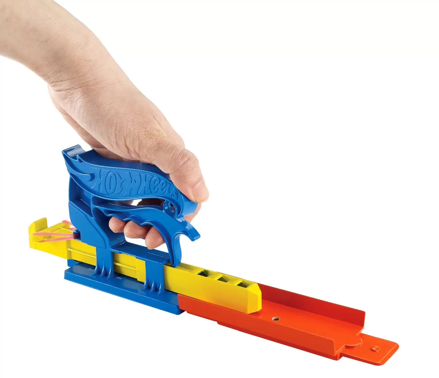 Hot Wheels kék hordozható kilövő és autó szett