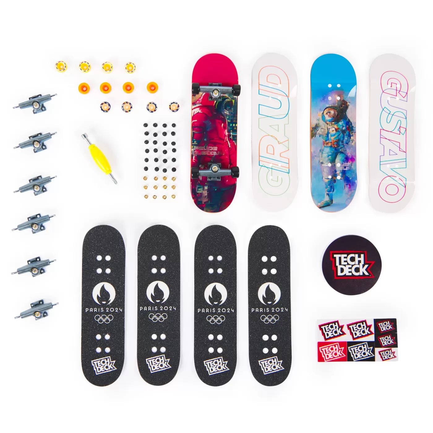 Tech deck 4 darabos fogólap Gustavo 9.6cm csomag