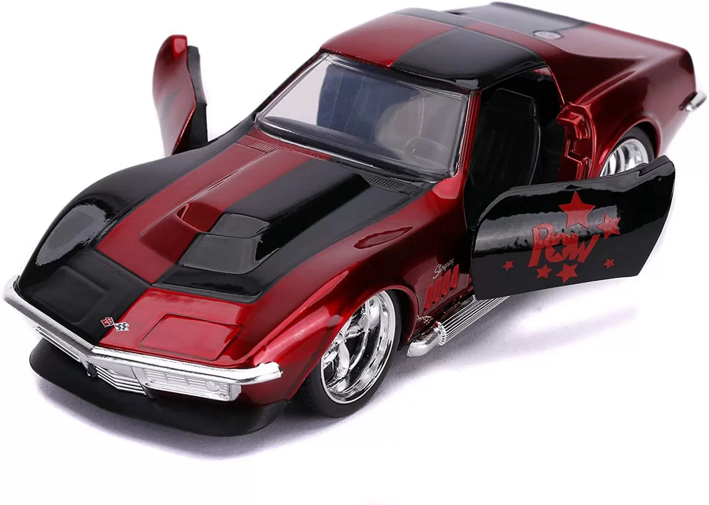 Harley Quinn 1969-es Corvette Stingray fém autó 1-32 méretarányban