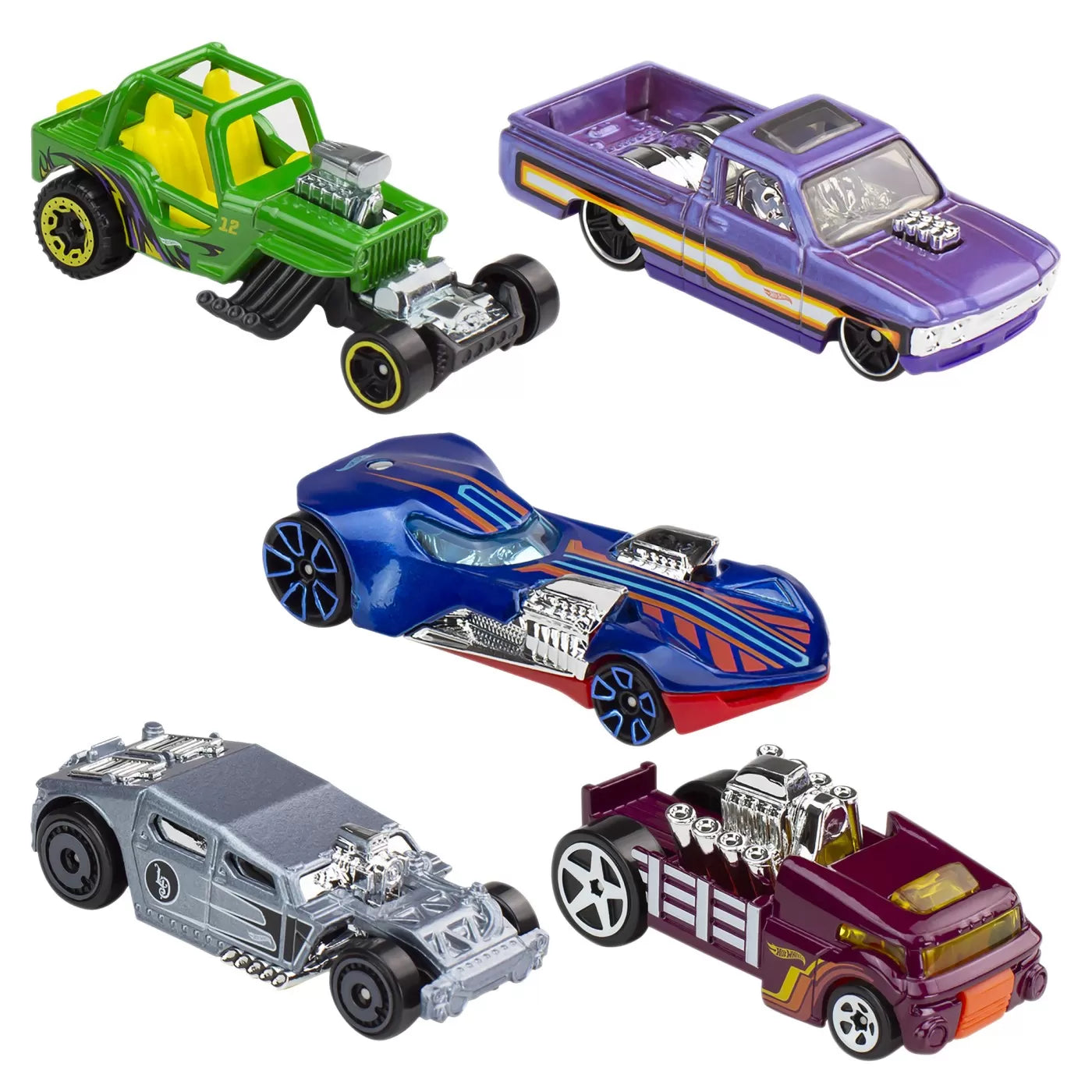5 db szabadon álló Hot Wheels motorból álló készlet