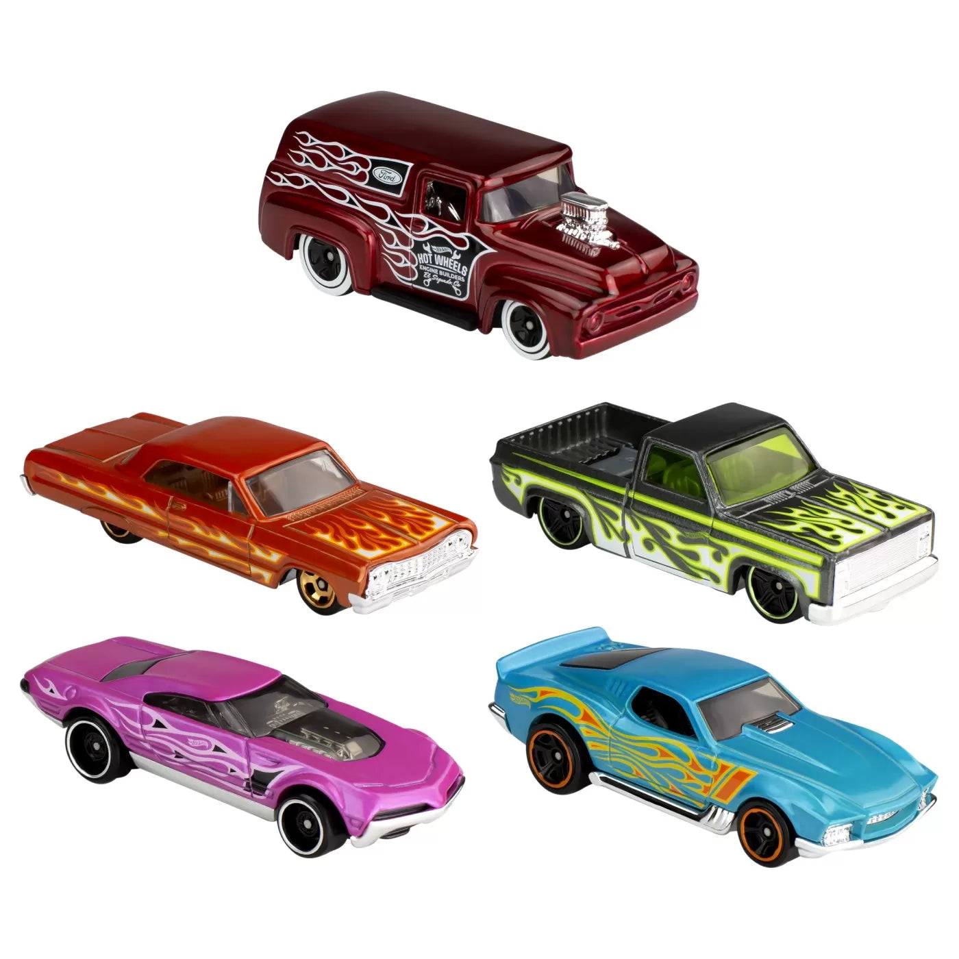 5 darabos Hot Wheels HW Flames kisautó készlet