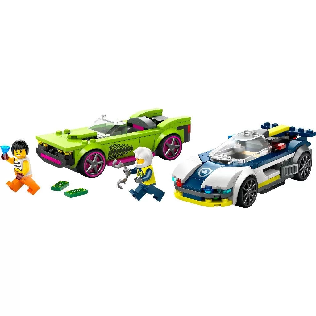 Lego city urmarire cu masina de politie si masina puternica 60415