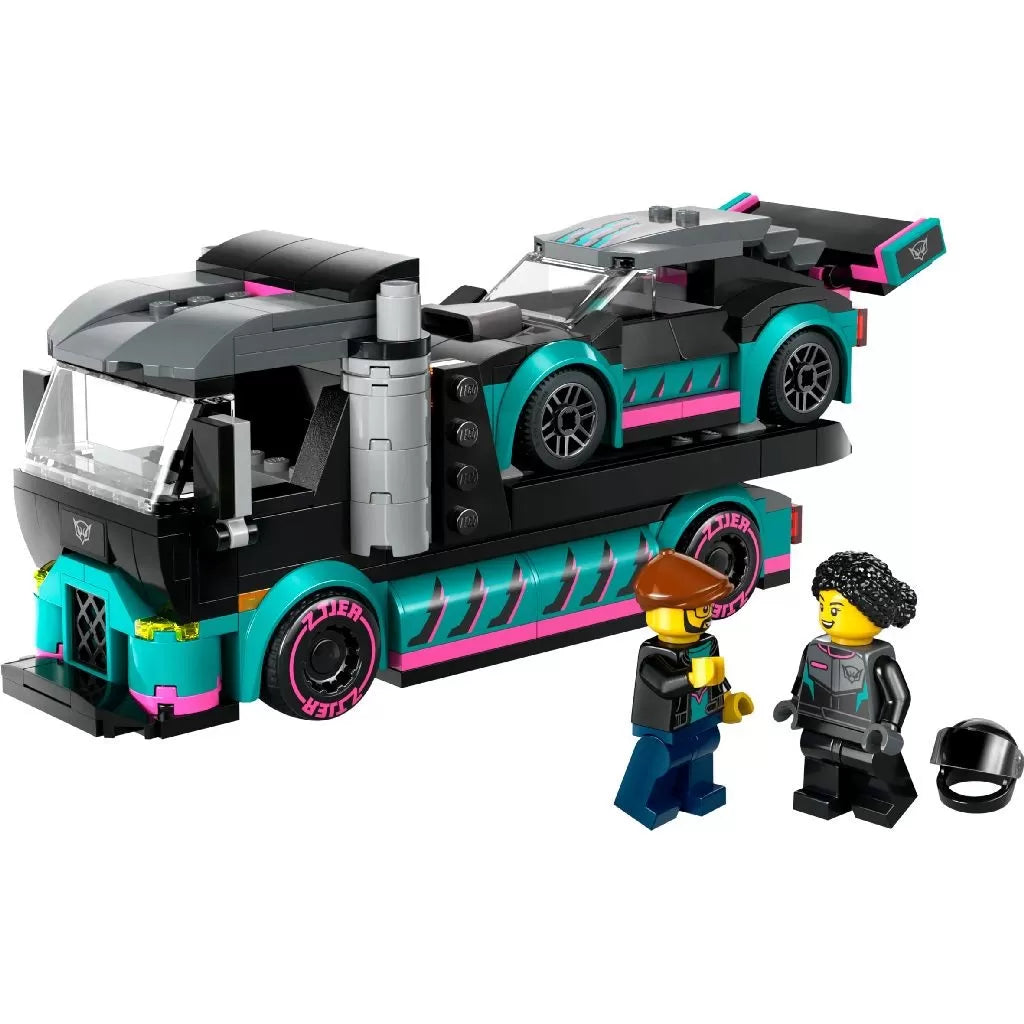 LEGO City versenyautó és autószállító teherautó 60406