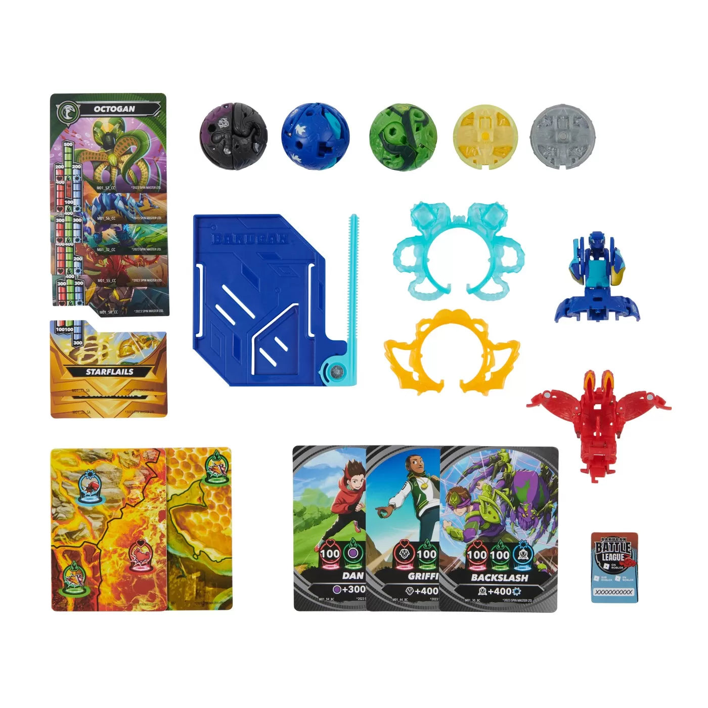 Bakugan harci készlet nillious, mantid, bruiser, octogan és trox