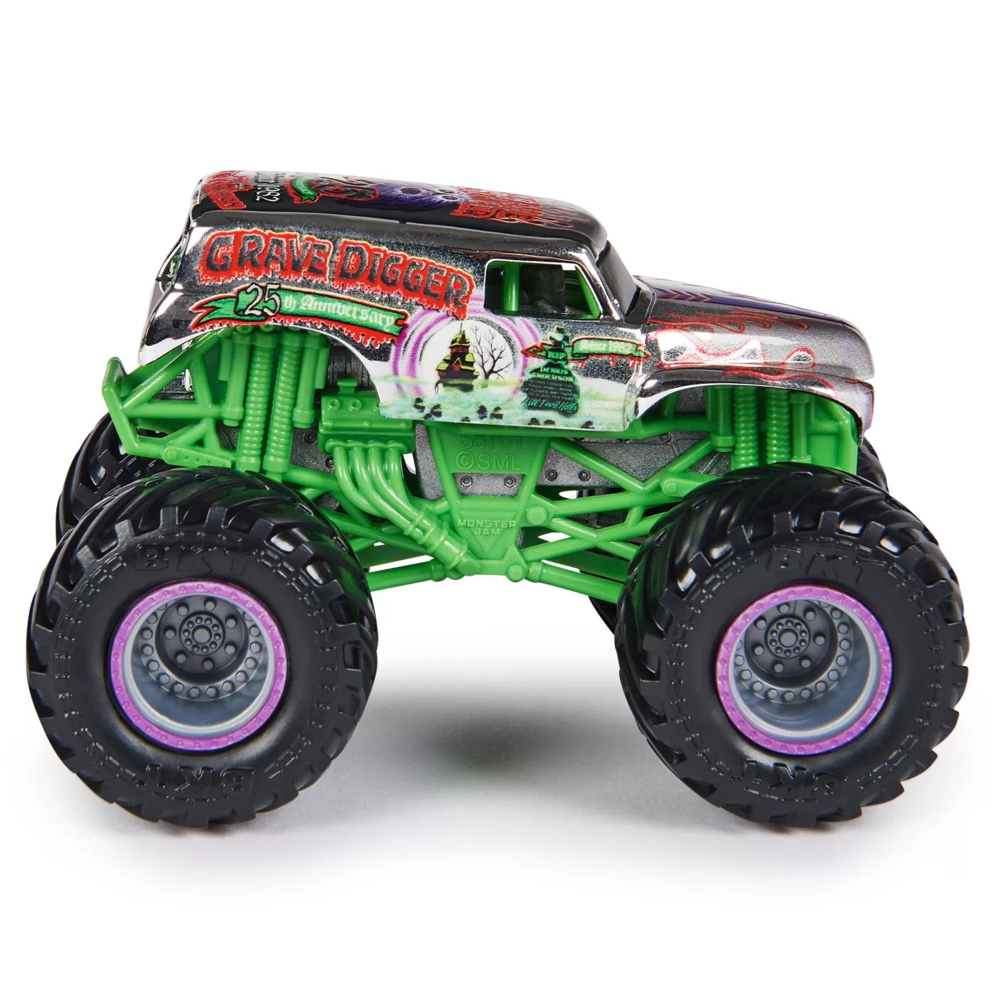 Monster jam masinuta metalica grave digger scara 1 la 64